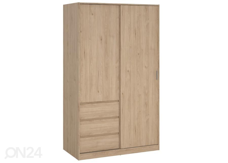 Riidekapp Naia 118 cm, hickory suurendatud