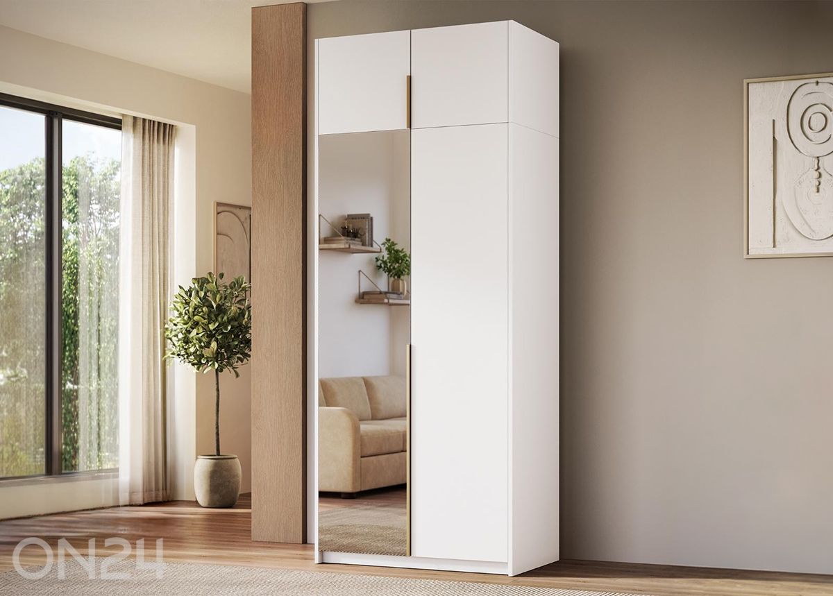 Riidekapp peegliga Alera II 100 cm suurendatud