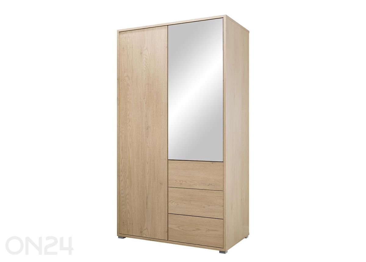 Riidekapp peegliga Gesita 100 cm suurendatud