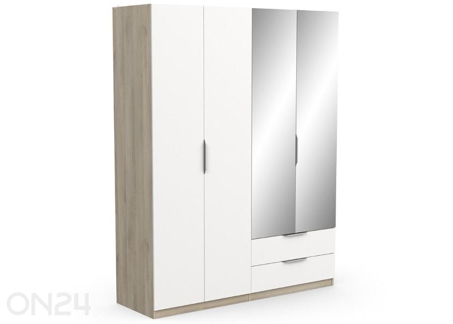 Riidekapp peegliga Ghost 157 cm suurendatud