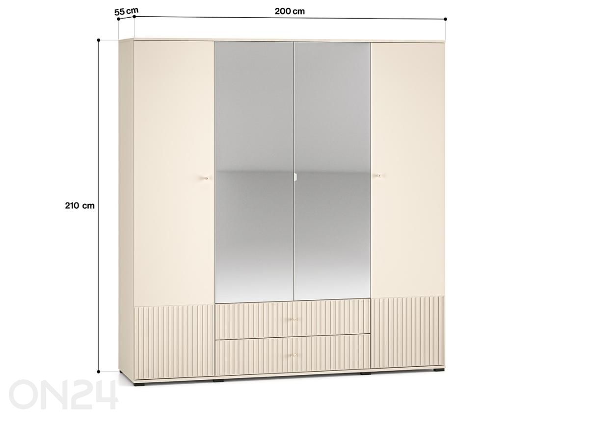 Riidekapp Sophie suurendatud mõõdud