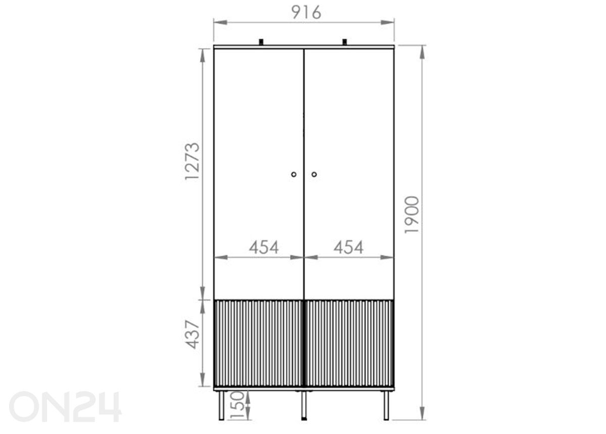 Riidekapp Sophie suurendatud mõõdud