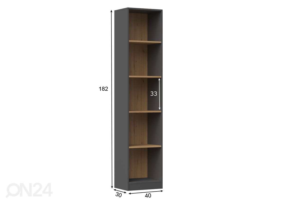 Riiul 40 cm suurendatud mõõdud