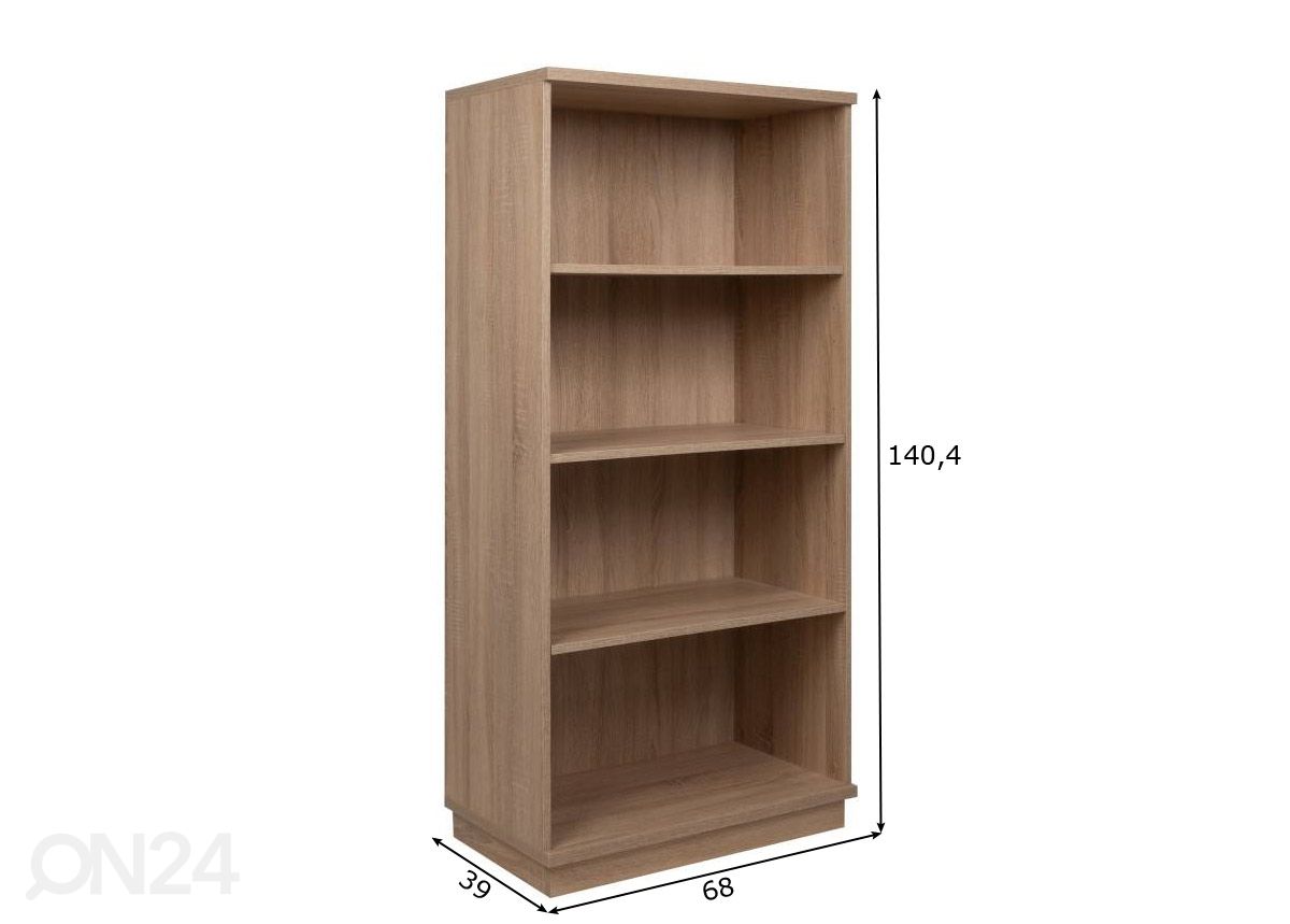 Riiul Chester 68 cm suurendatud mõõdud