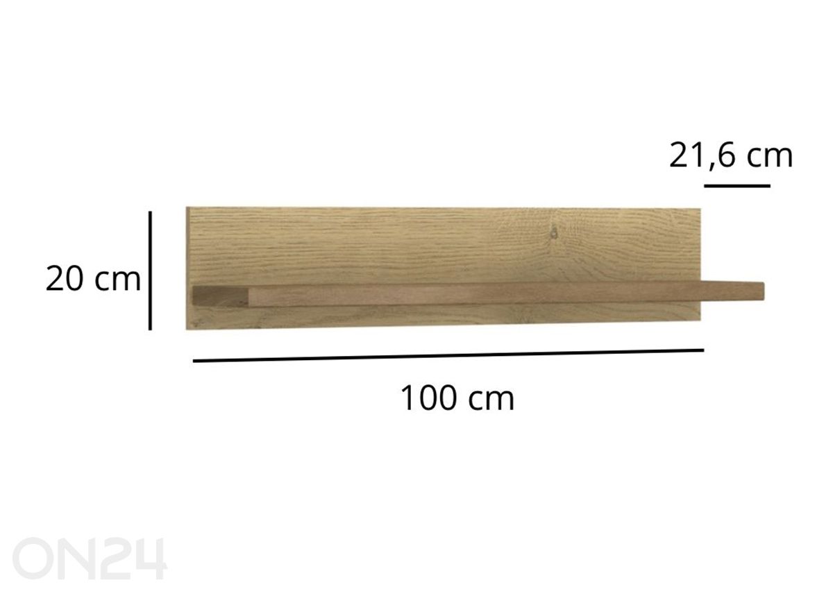 Riiul Denzel 100 cm suurendatud mõõdud