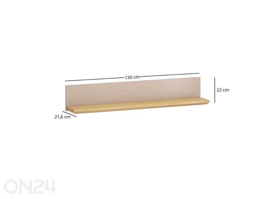 Riiul Idello 130 cm suurendatud mõõdud