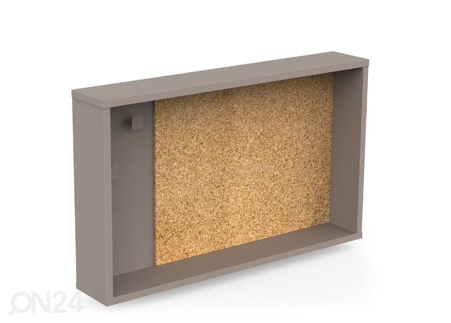 Riiul+korktahvel+LED valgustus Camillia suurendatud