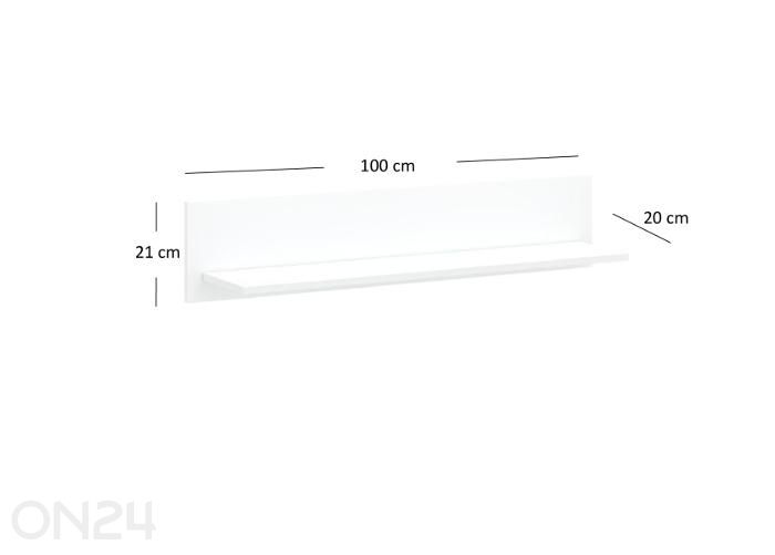 Riiul Lingo 100 cm suurendatud mõõdud