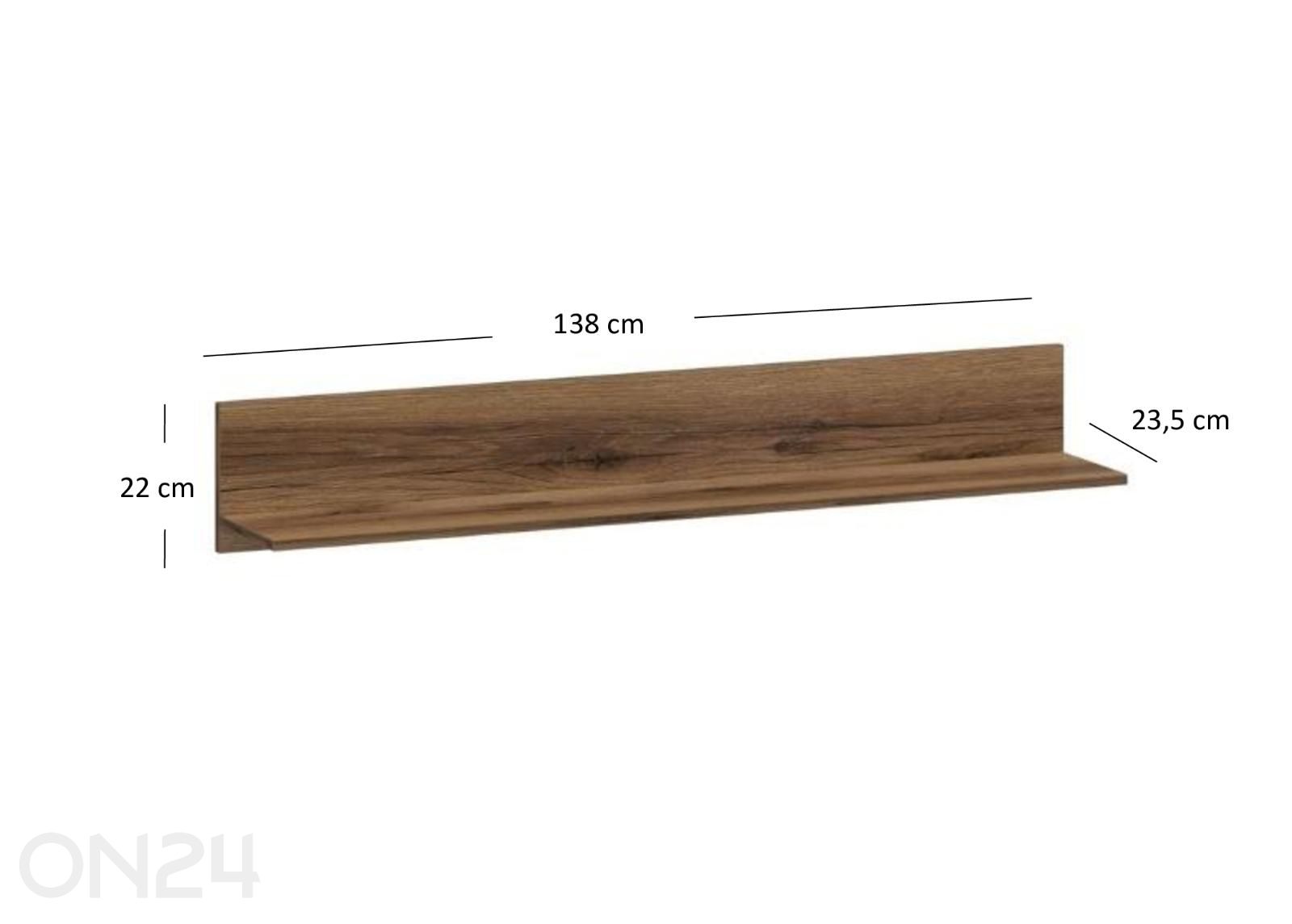 Riiul Mares 138 cm suurendatud mõõdud