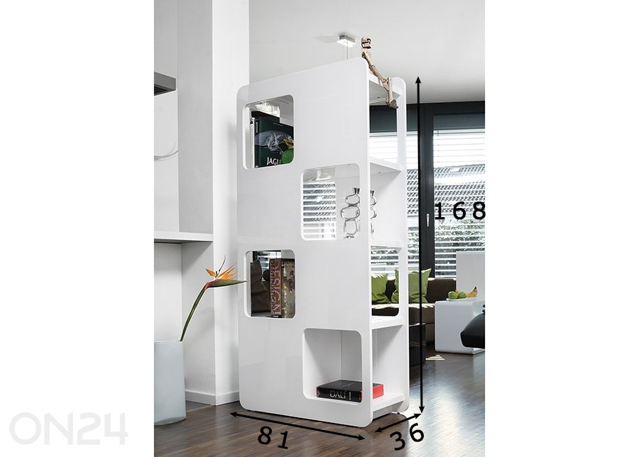 Riiul/ruumijagaja 81x36x168 cm suurendatud mõõdud