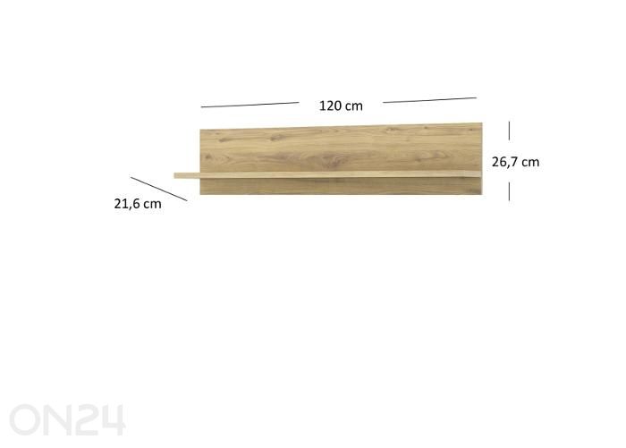 Riiul Sapori 120 cm suurendatud mõõdud
