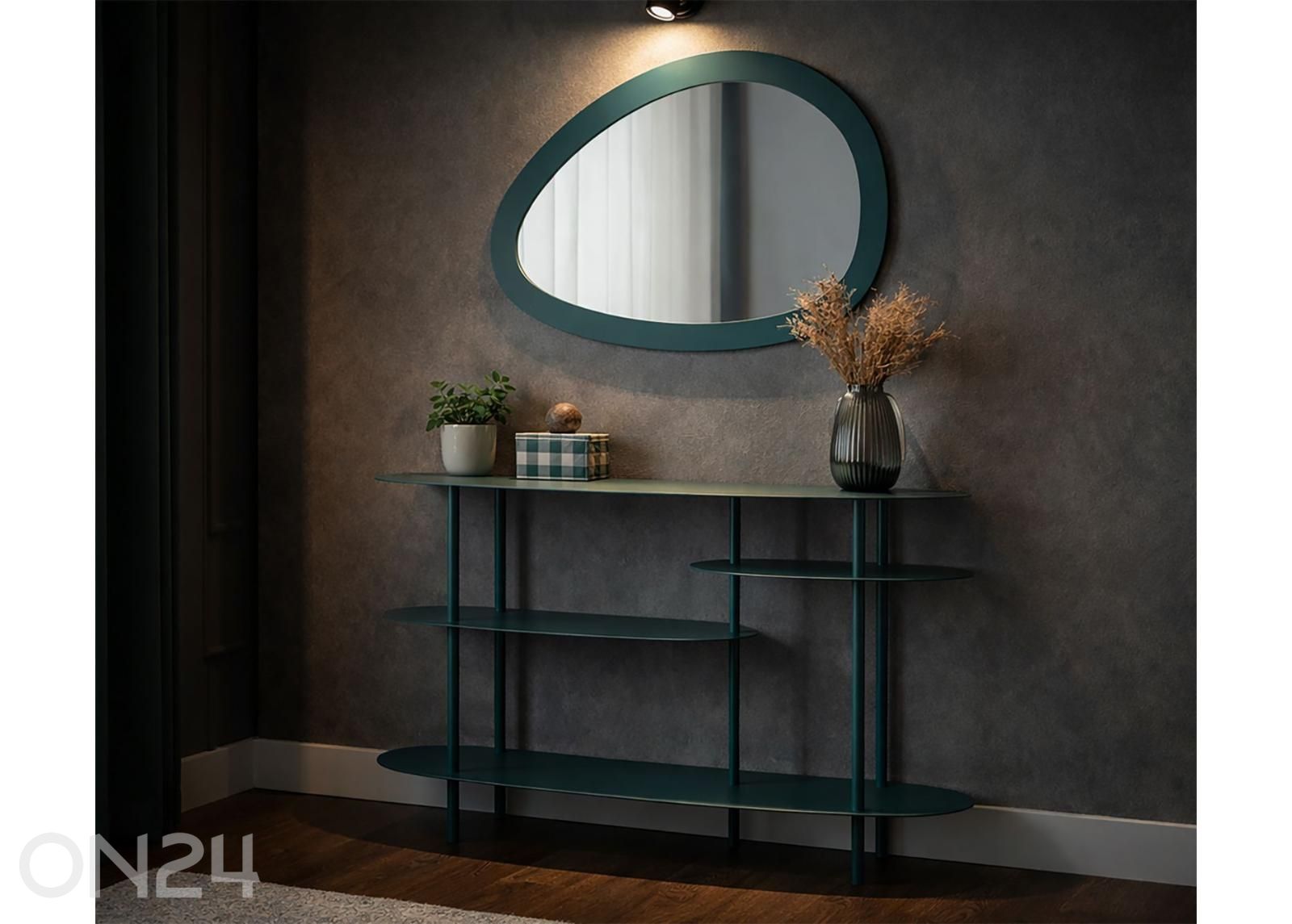 Riiul Saturno 118x34x82 cm, sinakasroheline suurendatud