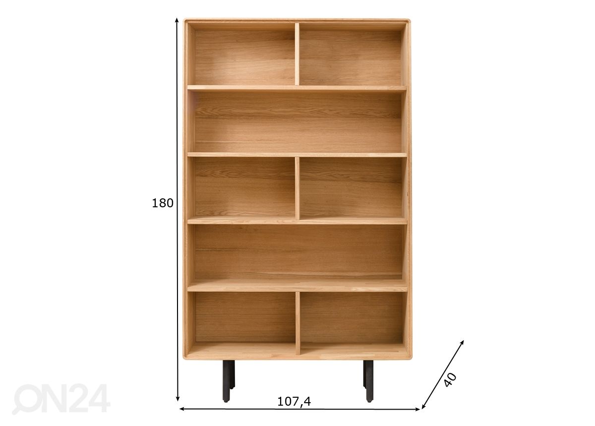 Riiul Tokyo 107 cm suurendatud mõõdud