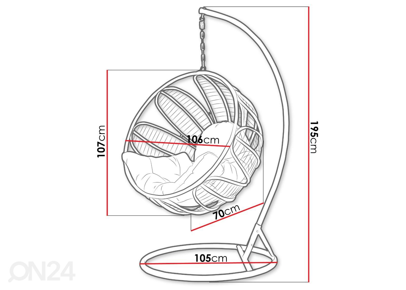 Ripptool Flower suurendatud mõõdud