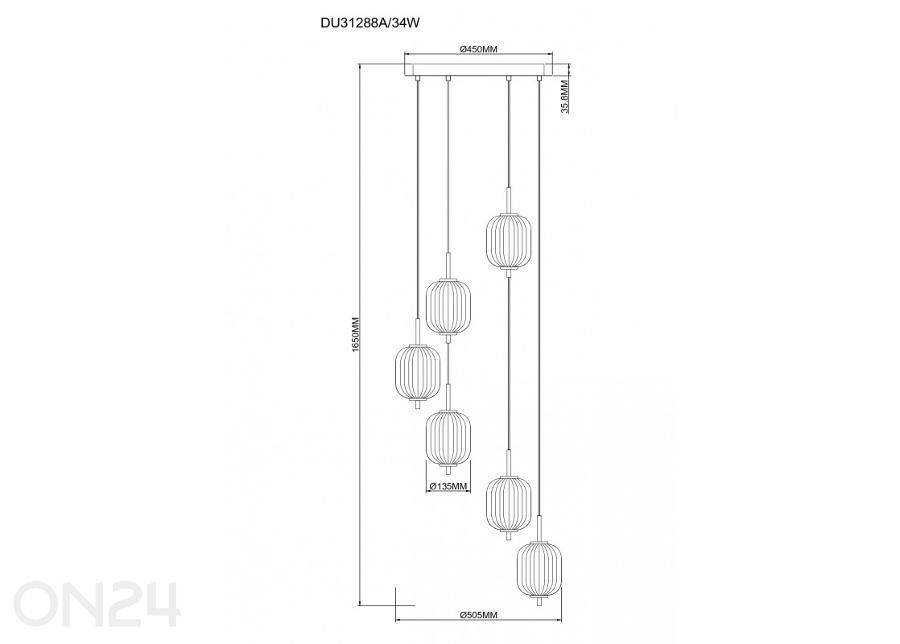 Rippvalgusti Akari 6R suurendatud mõõdud