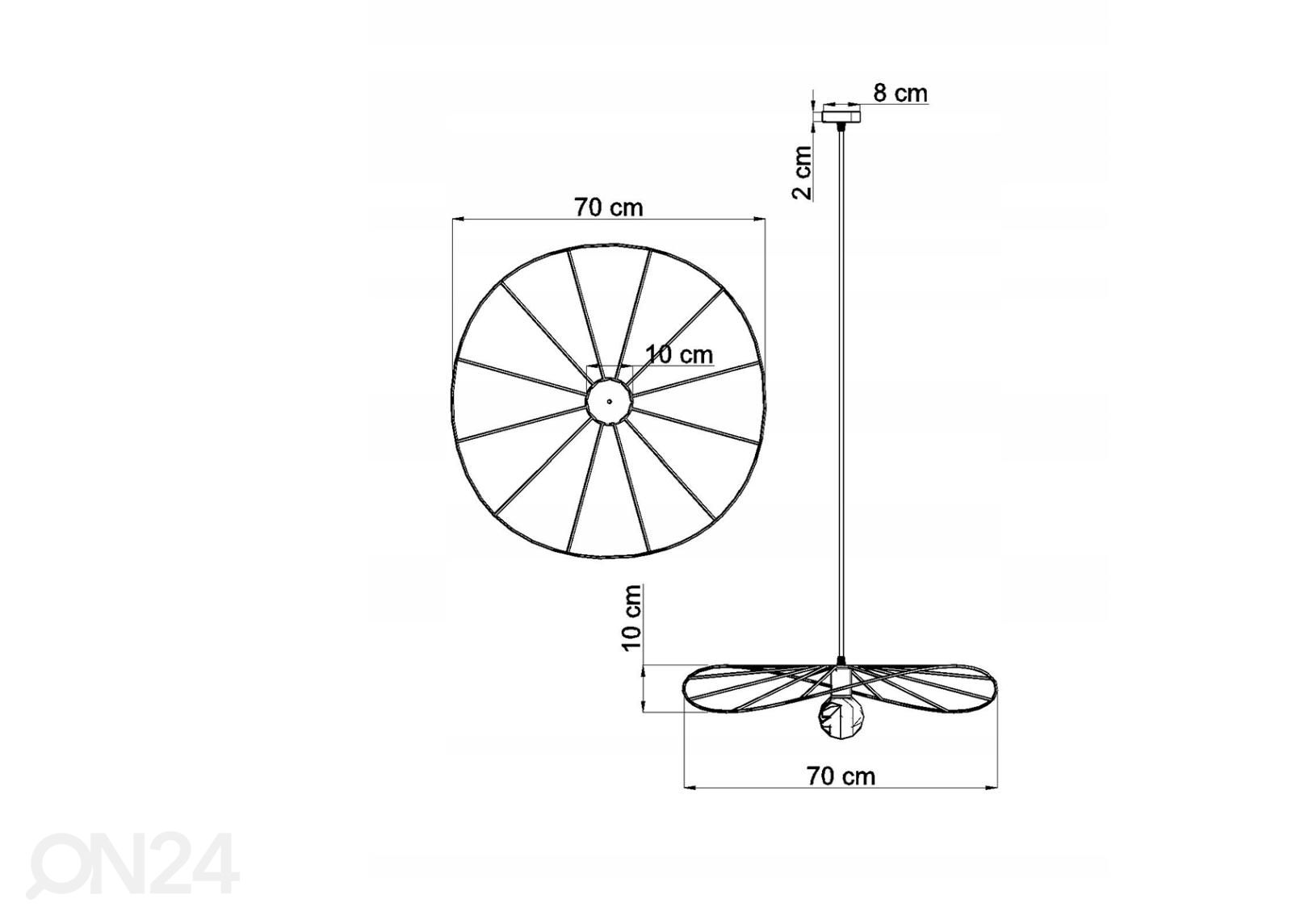 Rippvalgusti ESKOLA suurendatud mõõdud