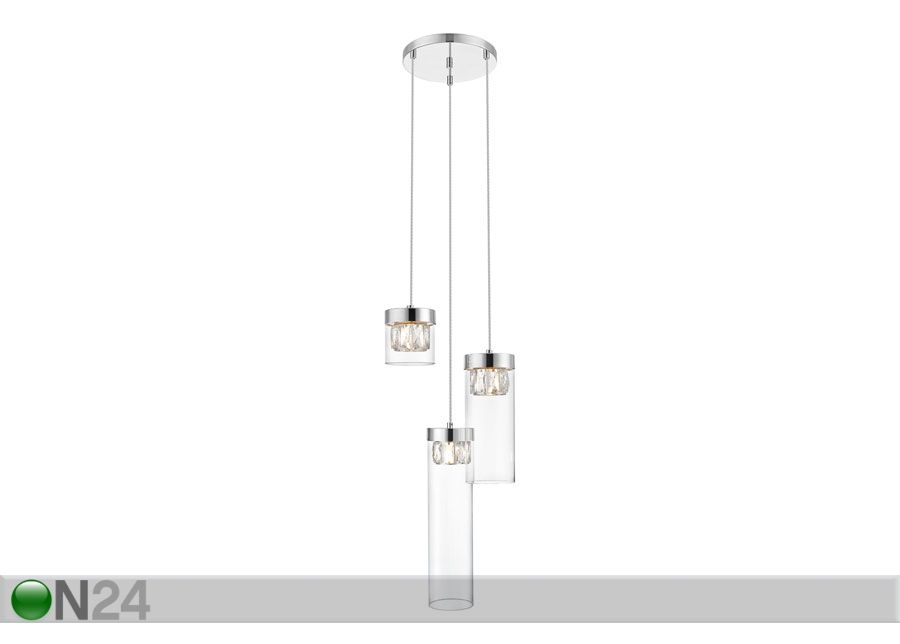 Rippvalgusti Gem Chrome Ø 31 cm suurendatud