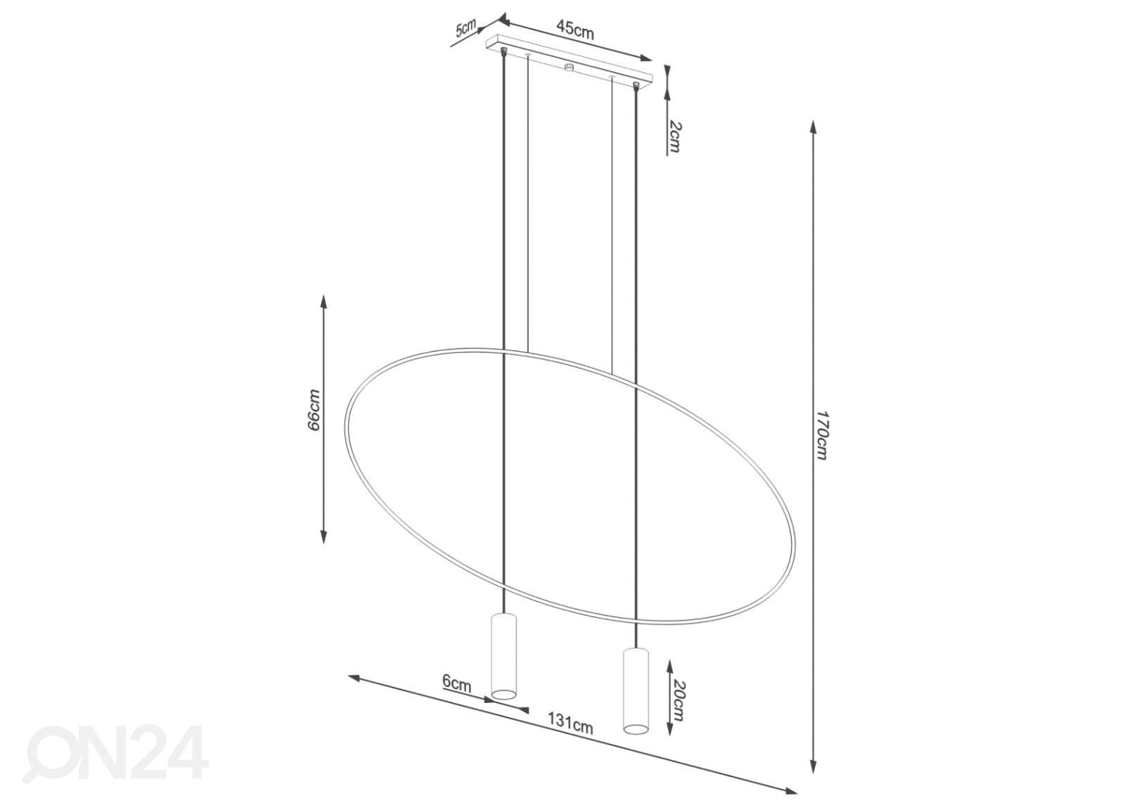 Rippvalgusti Holar, 2 must suurendatud mõõdud