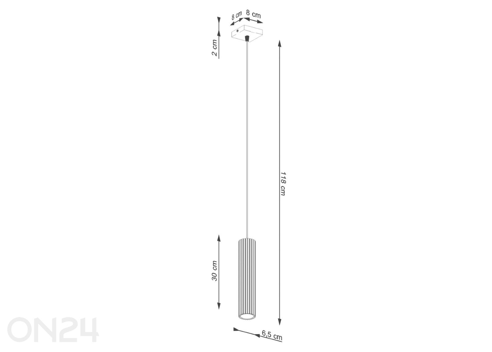 Rippvalgusti Karbon 1 suurendatud mõõdud