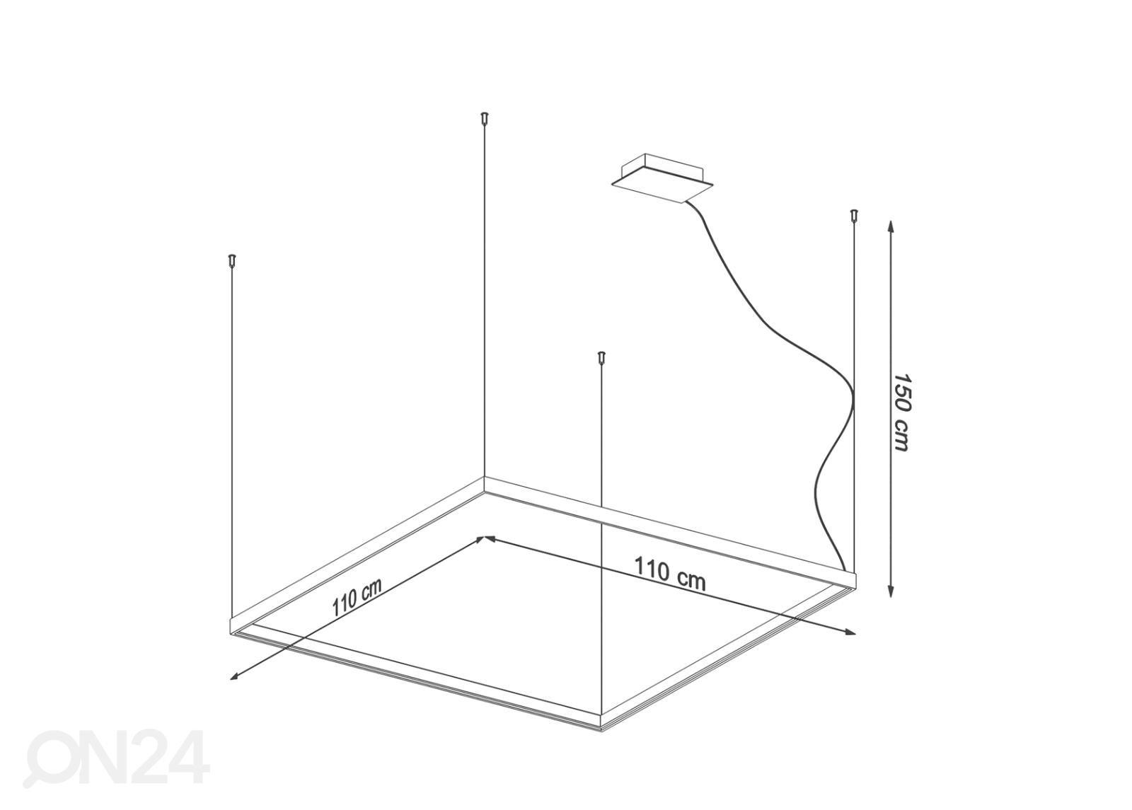 Rippvalgusti Nelya L, 3000K suurendatud mõõdud