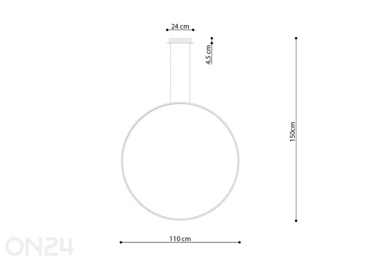 Rippvalgusti Rio 110, 4000K suurendatud mõõdud