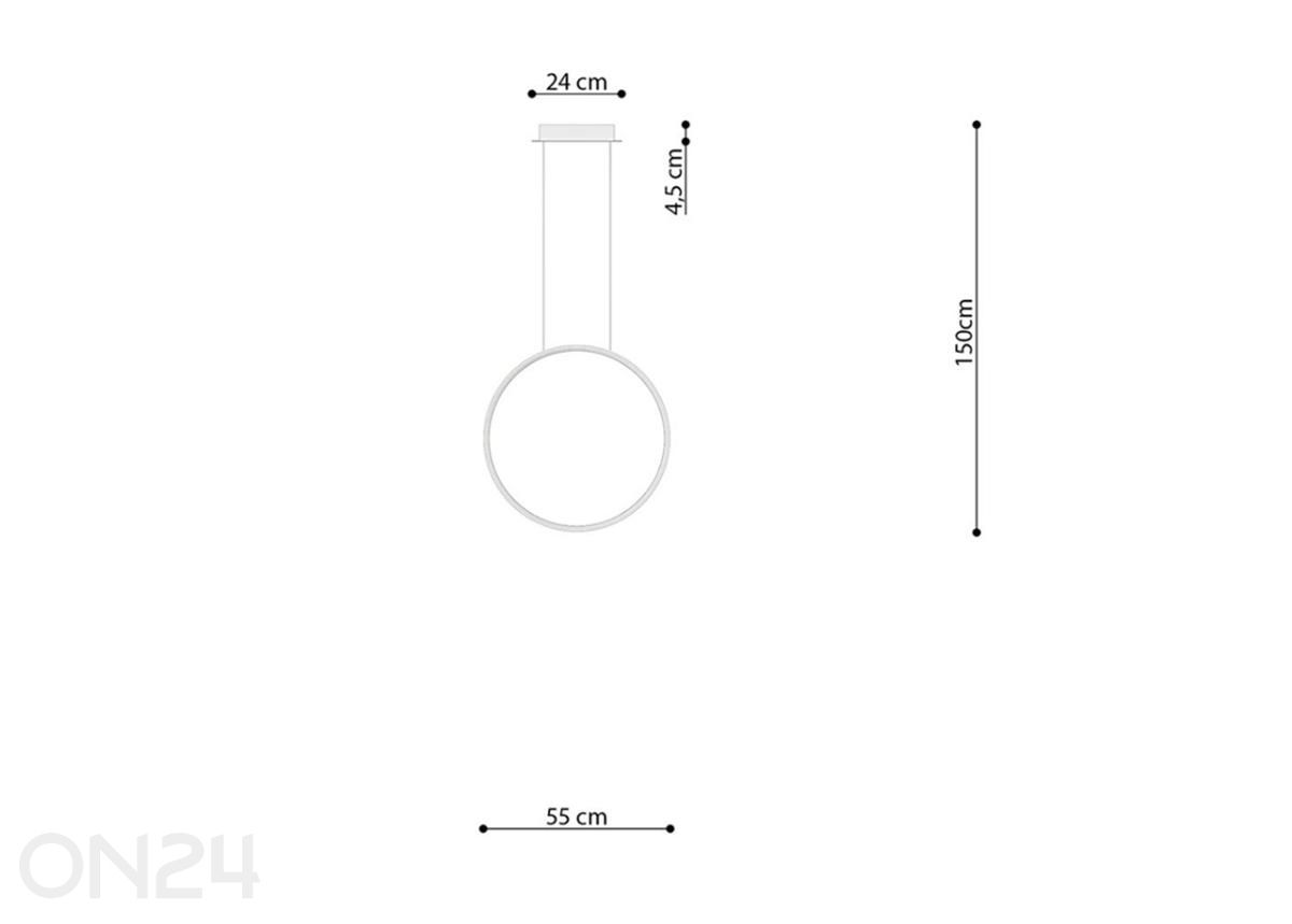 Rippvalgusti Rio 55, 4000K suurendatud mõõdud