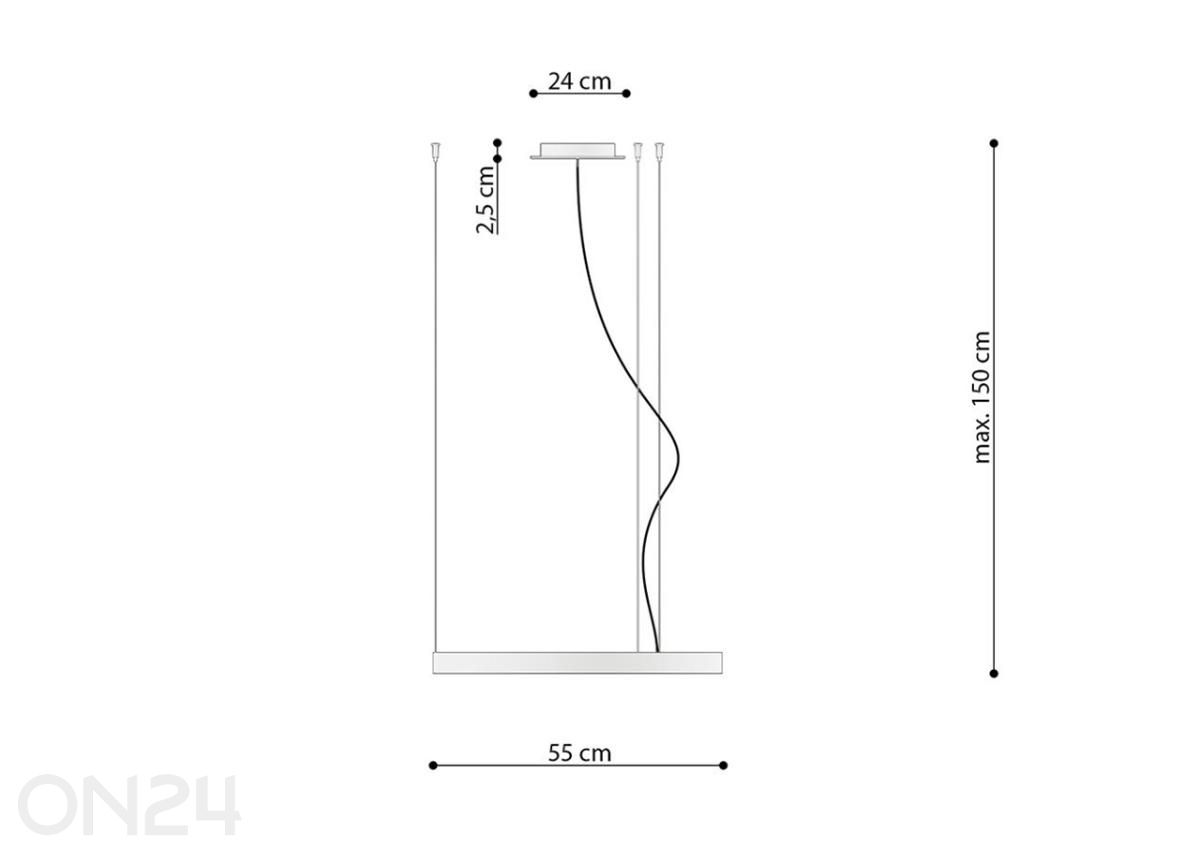 Rippvalgusti RIO 55, 4000K suurendatud mõõdud