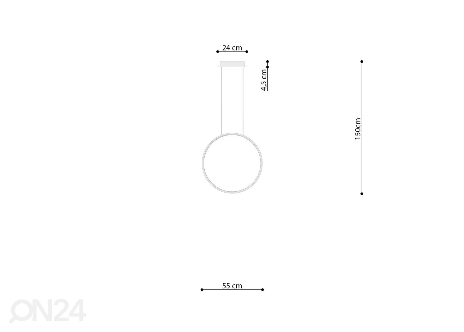 Rippvalgusti Rio 55, kuldne suurendatud mõõdud