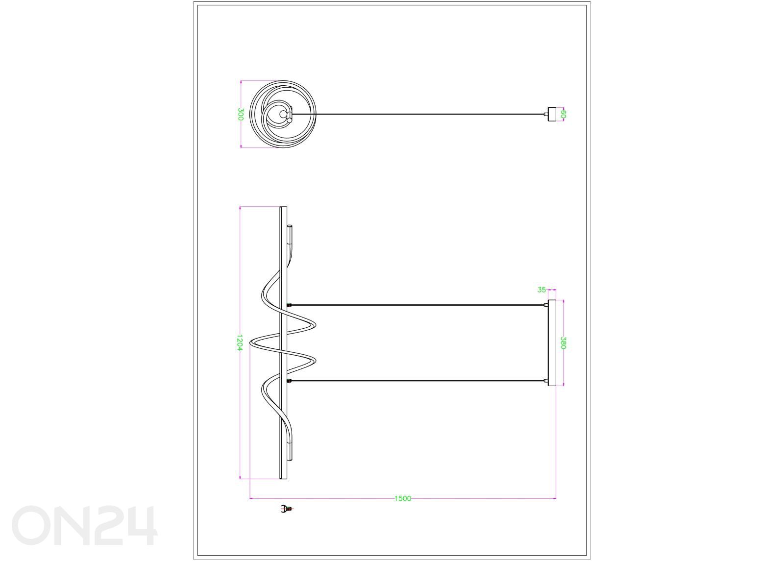 Rippvalgusti Velenne suurendatud mõõdud