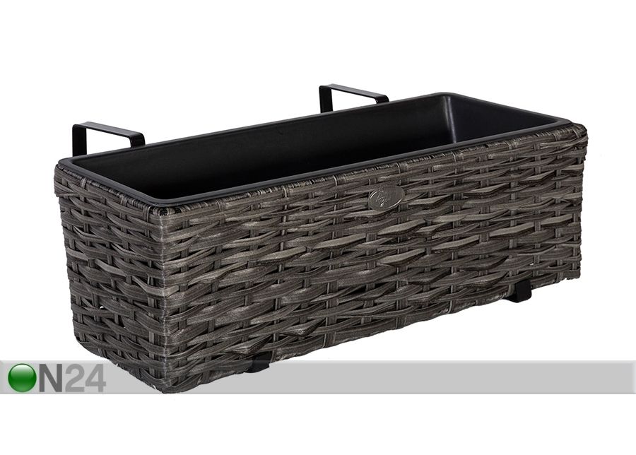 Rõdu lillekast Wicker 60x19xh18 cm suurendatud