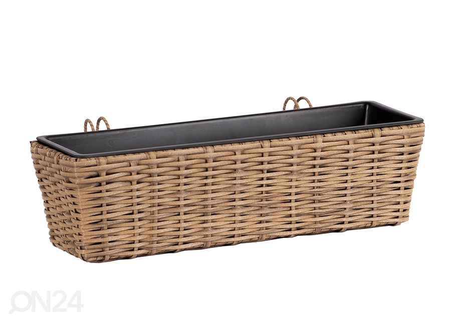 Rõdu lillekast Wicker 61x19xh15 cm suurendatud