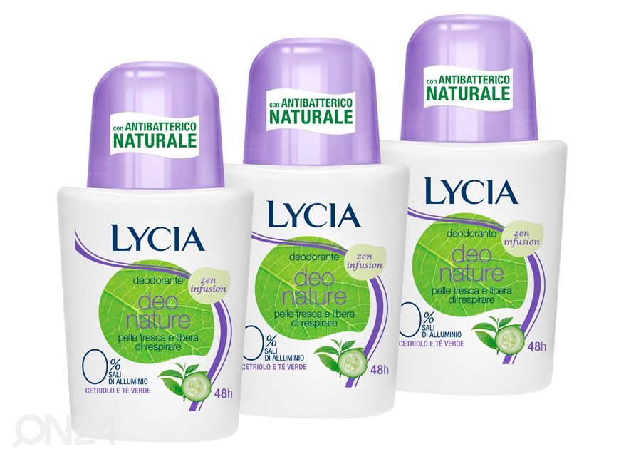 Roll-on deodorant Lycia Deo Nature Zen Infusion 3x50 ml suurendatud