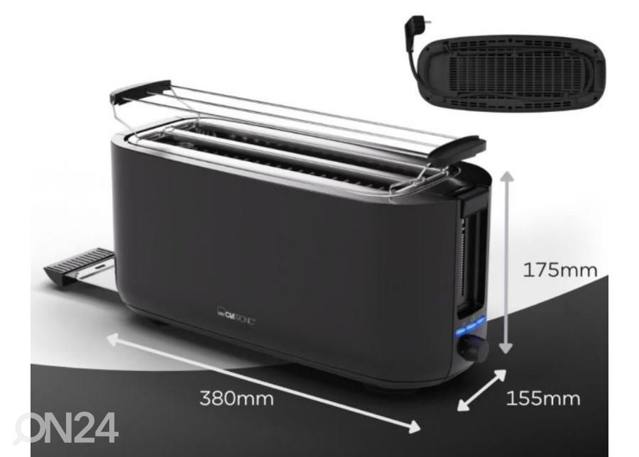 Röster 4 viilule Clatronic TA3802B suurendatud mõõdud