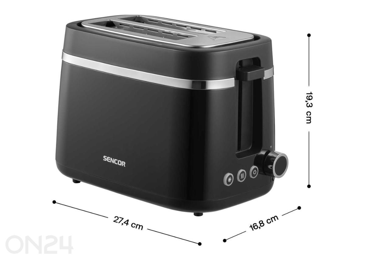 Röster Sencor STS2710BK, must suurendatud mõõdud