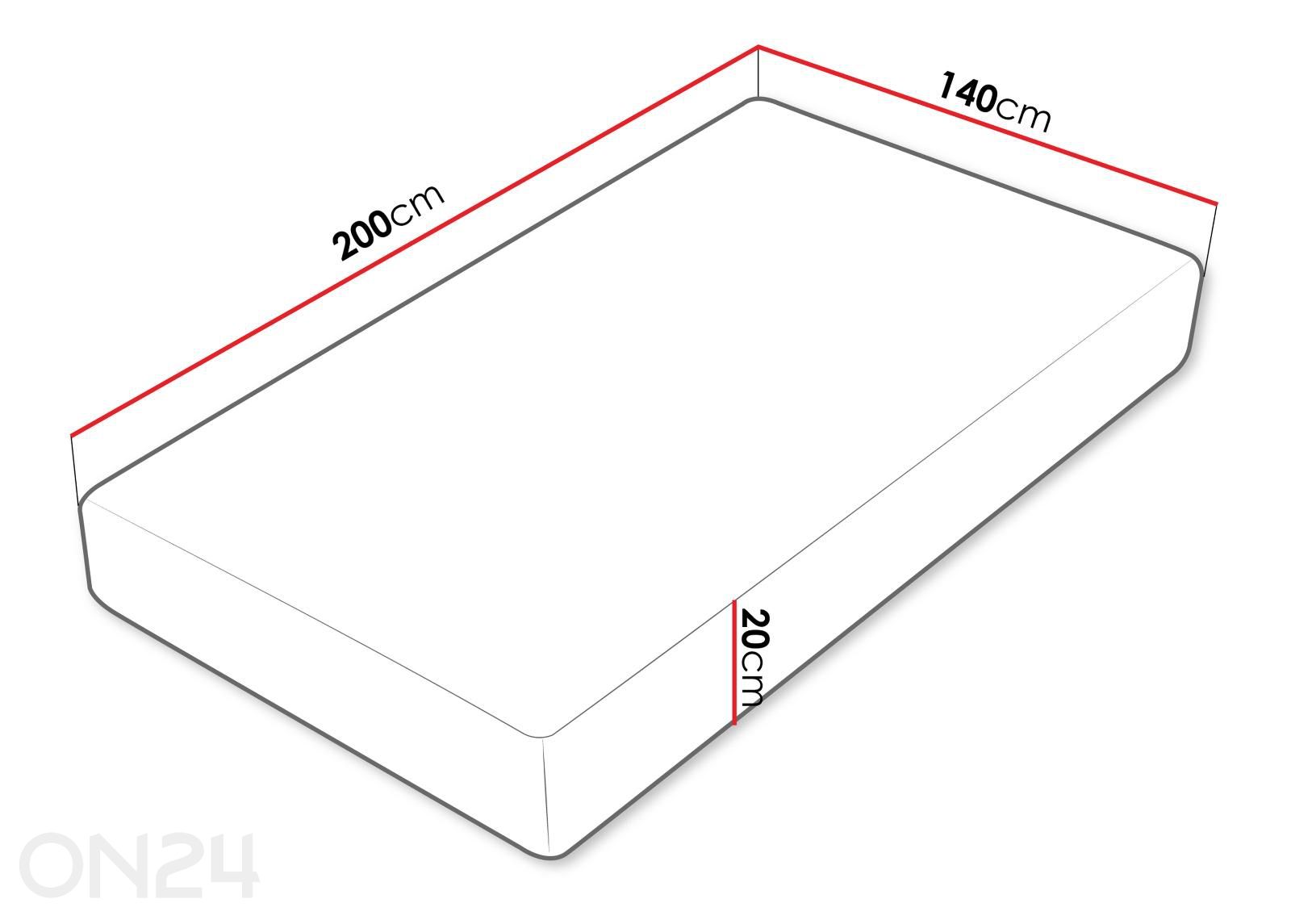 Rullmadrats Culture 140×200 cm suurendatud mõõdud