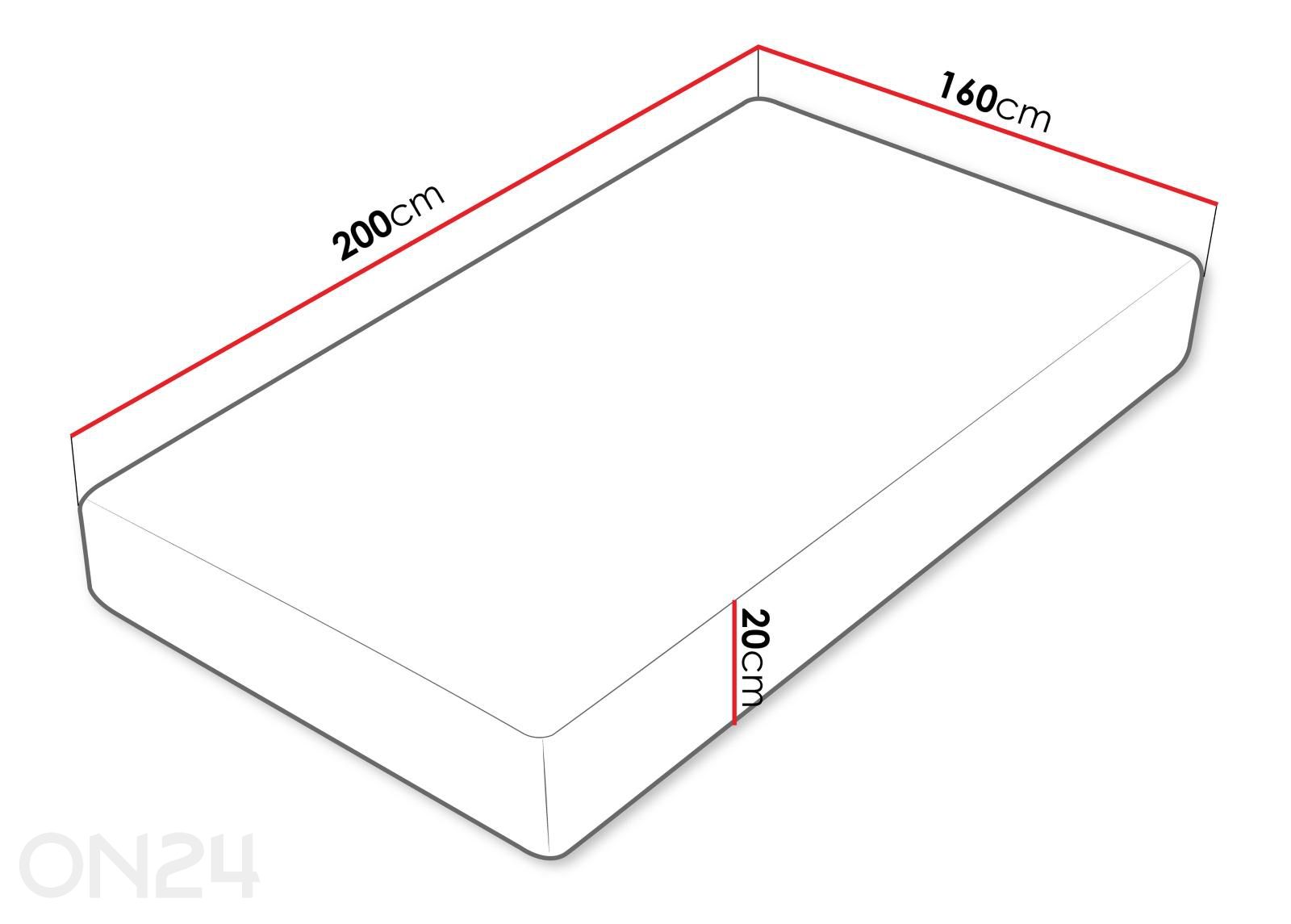 Rullmadrats Culture 160×200 cm suurendatud mõõdud