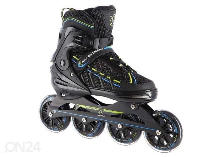 Rulluisud Nils Extreme NA1128 must-laimiroheline PU76 mm/82A (M 35-38) suurendatud