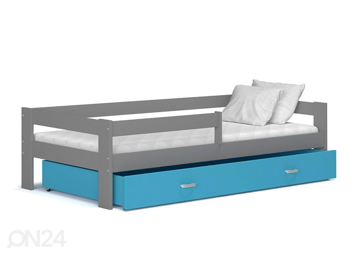 Sahtliga lastevoodi 80x190 cm suurendatud