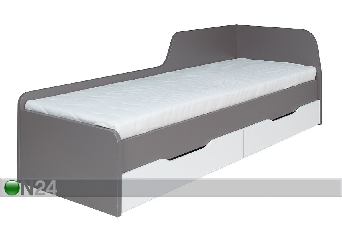 Sahtlitega voodi 80x200 cm suurendatud