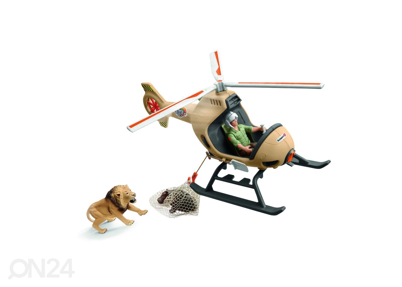 Schleich Wild Life Helikopteriga Loomade Päästmine suurendatud