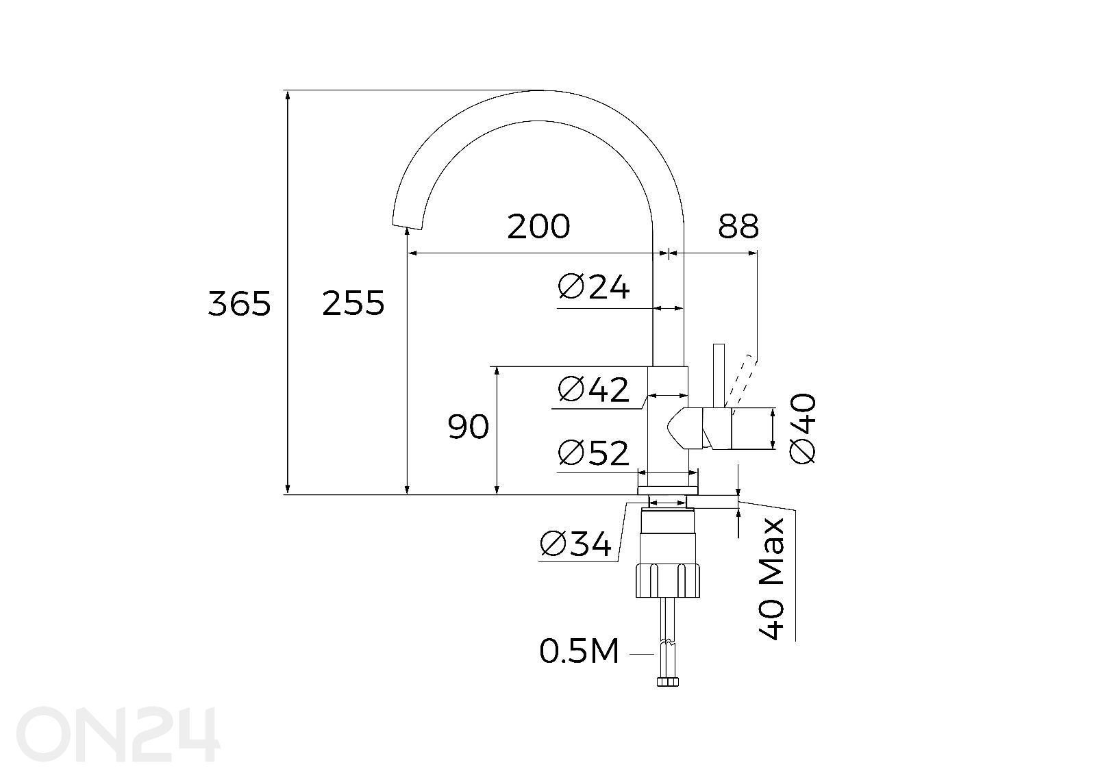 Segisti Teka UNI 9310, roostevaba teras suurendatud