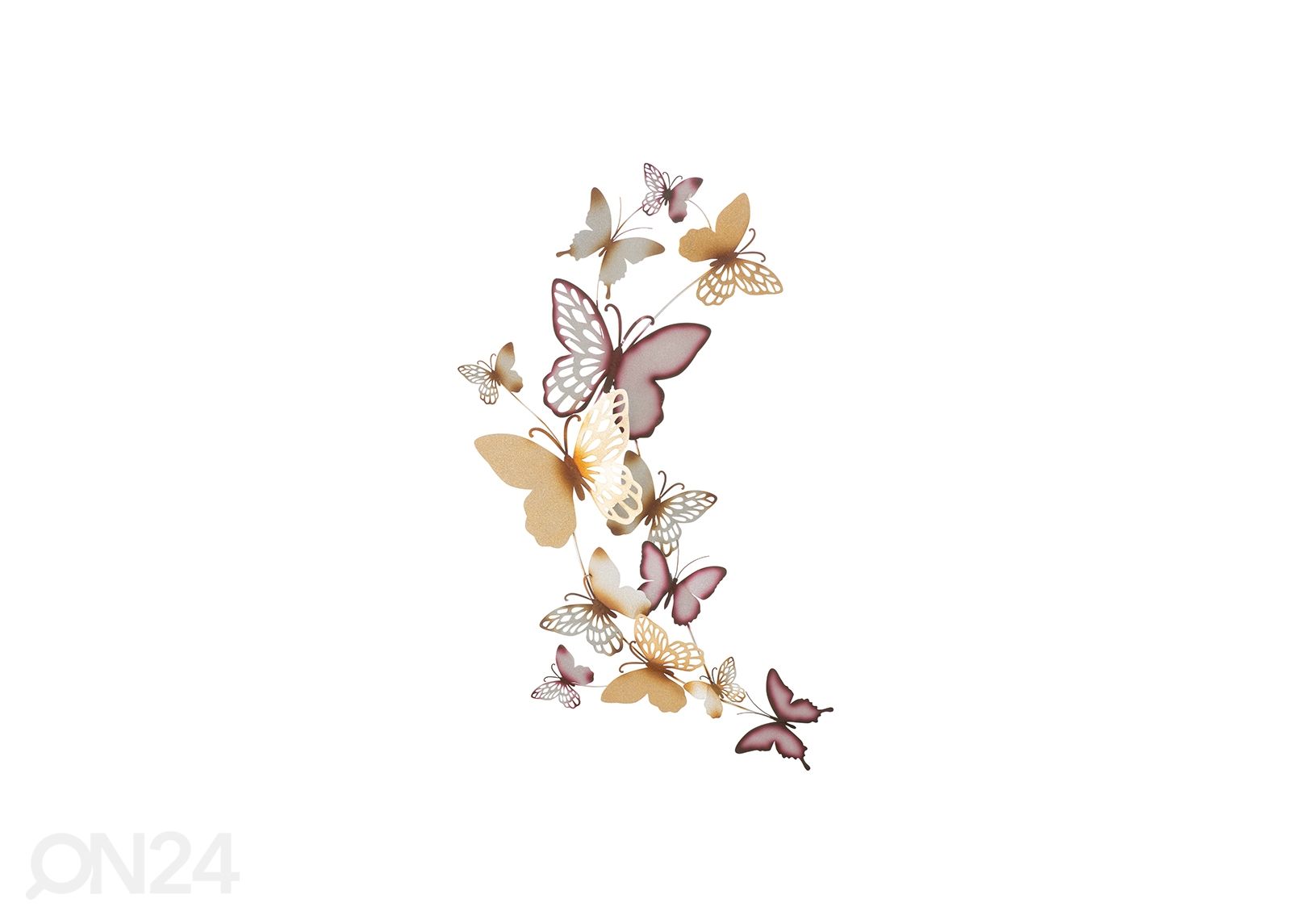 Seinadekoratsioon Butterflies 59,5x111,5 cm suurendatud