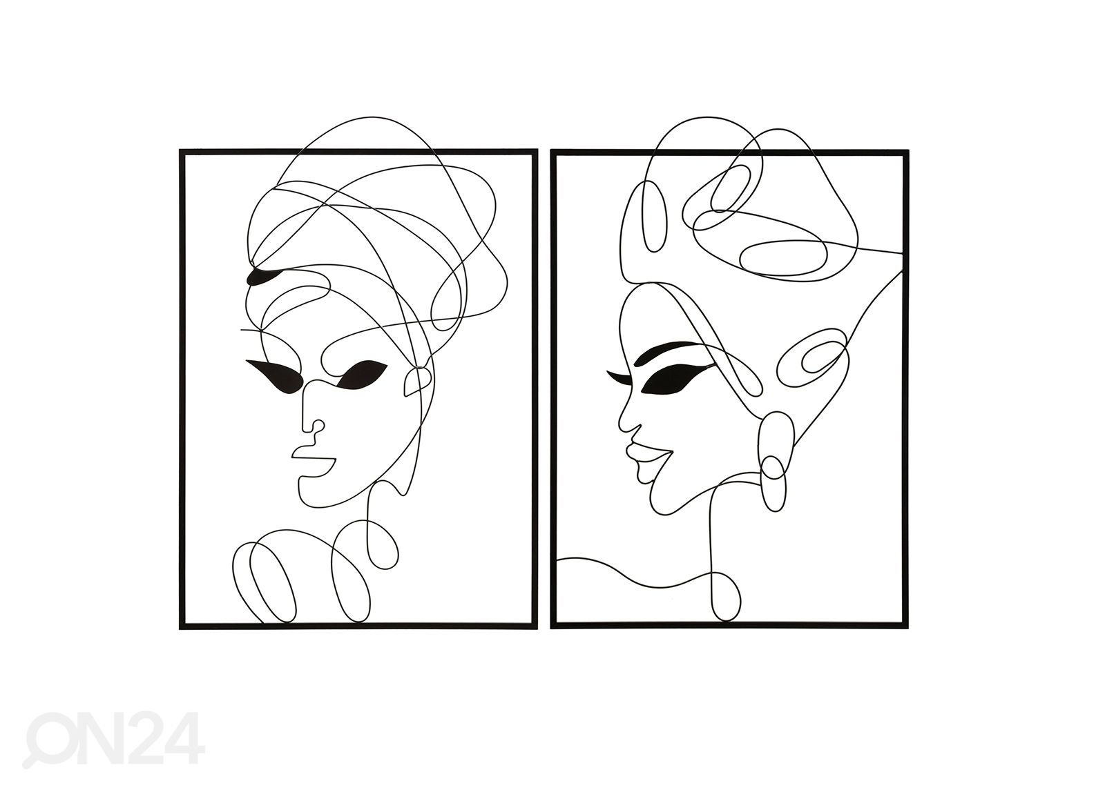 Seinadekoratsioonid Tribal Woman 2tk 70x100 cm suurendatud