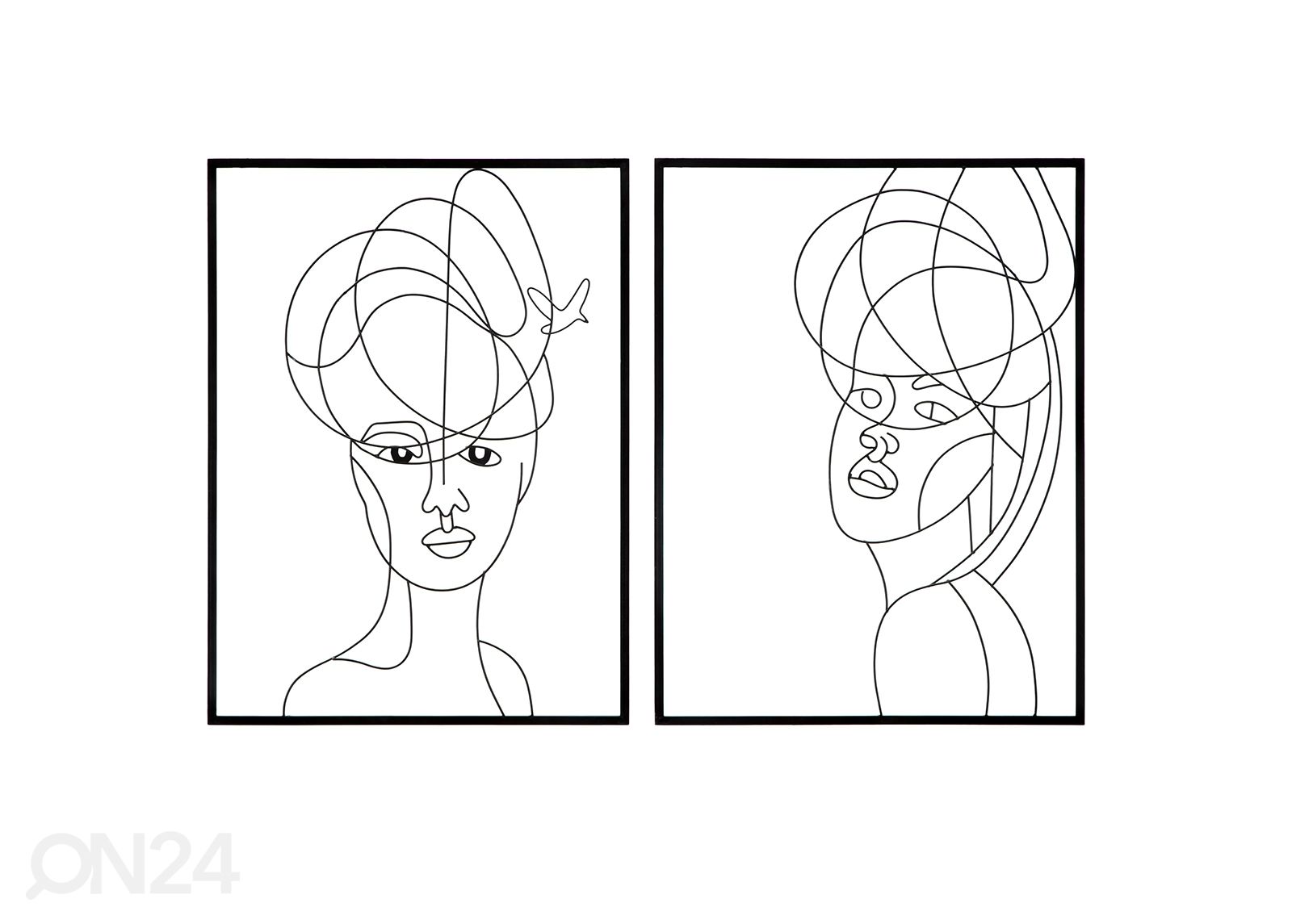 Seinadekoratsioonid Woman 2tk 60x80 cm suurendatud
