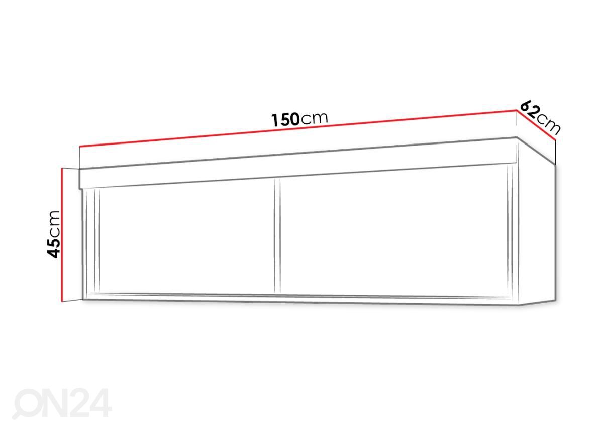 Seinakapp 150 cm suurendatud mõõdud