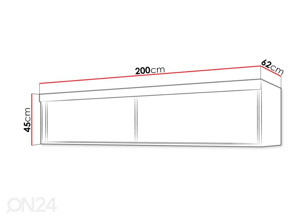 Seinakapp 200 cm suurendatud mõõdud