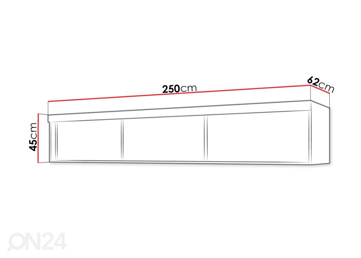 Seinakapp 250 cm suurendatud mõõdud