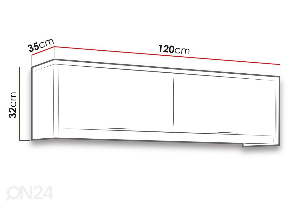 Seinakapp suurendatud mõõdud