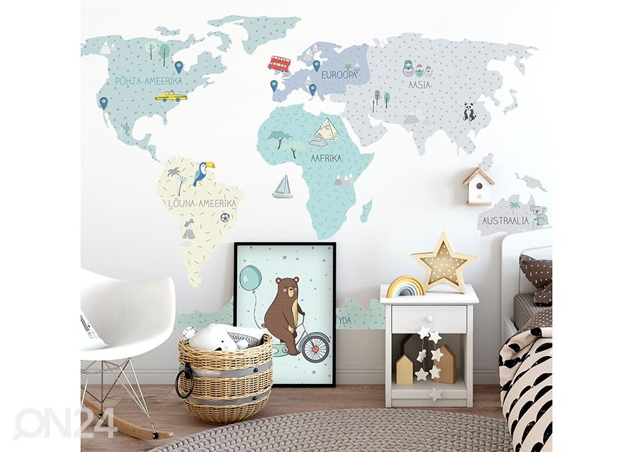 Seinakleebis Maakaart L eesti keeles, mint suurendatud