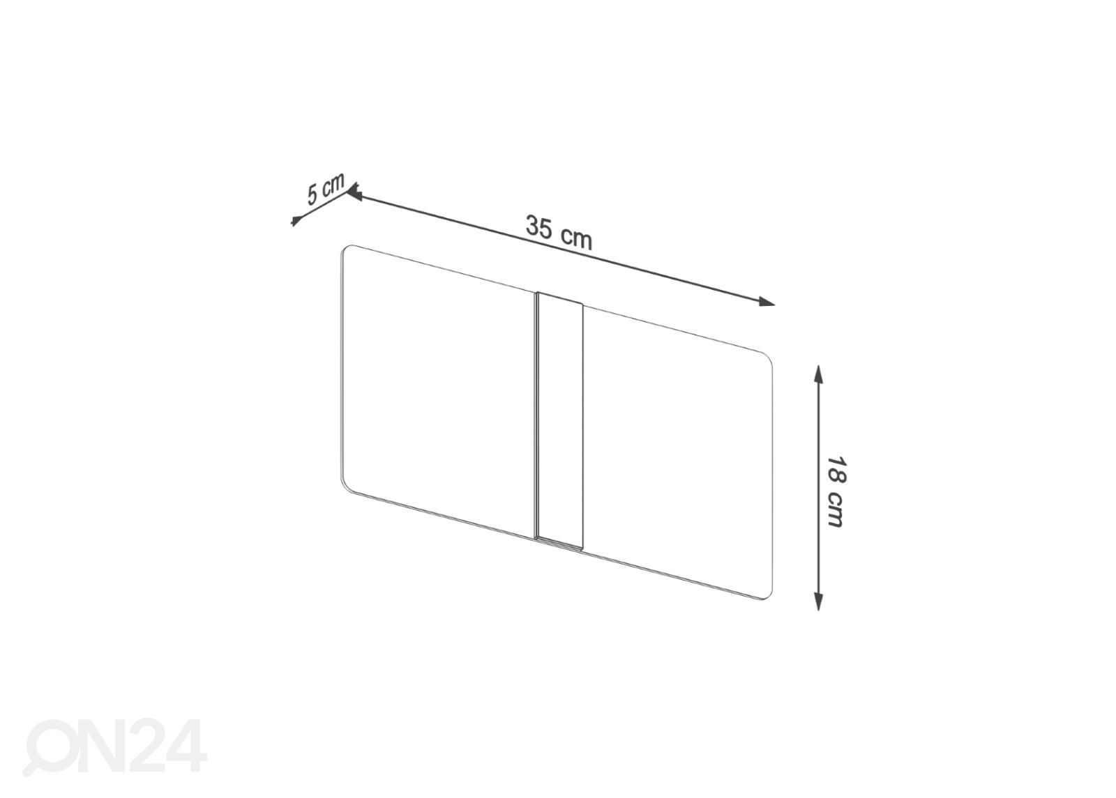Seinalamp Azalia suurendatud mõõdud